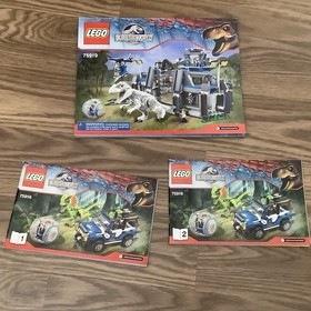 Lego Jurassic World  Lot Of 3 Instruction Manuals Only