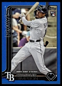 2025 Topps Update CHANDLER SIMPSON BLUE FOIL 35/150 RC #US349 TAMPA BAY RAYS - Picture 1 of 2