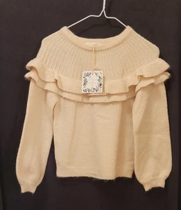 NWT CHELSEA & VIOLET GIRLS BEIGE PULLOVER SWEATER SIZE 4T - Picture 1 of 5