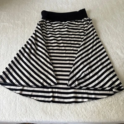 Vtg Sonia Rykiel Paris Black White Striped A Line Skirt Women's M No size Tag - Image 1 of 4