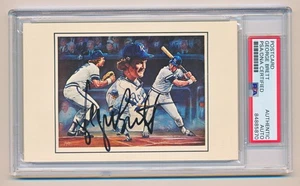 George Brett 1981 Signed Auto PSA DNA Postcard Kansas City Royals - Picture 1 of 2