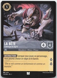 Carte Lorcana La Bête 172/204 Chapitre 1 Français - Picture 1 of 2