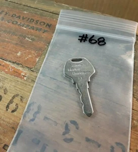 OEM AMF Harley Davidson Ignition Key 68 Original Ironhead Sportster Shovelhead - Picture 1 of 2