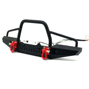 1/10 RC Crawler Aluminium Frontstoßstange mit Windenhalterung LEDs für TRX-4 US - Bild 1 von 4