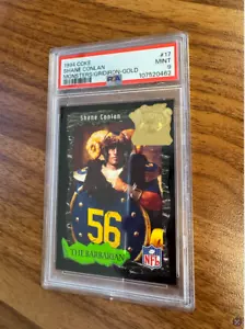 RARE Shane Conlan GOLD 1994 Coke Monsters of the Gridiron #17 - PSA 9 - Picture 1 of 2