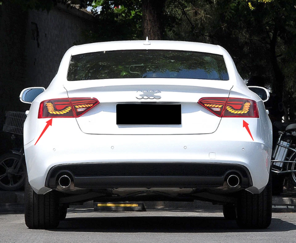 ABS Plastic Exterior Rear LED brake lights and taillights For Audi A5 2008-2016 - Image 1 of 4