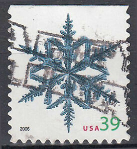 USA gestempelt Weihnachten Eiskristall Schneeflocke Schnee Jahrgang 2006 / 1812