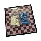 19.5x19.5cm Folding  Chessboard Draughts Toy Playset 