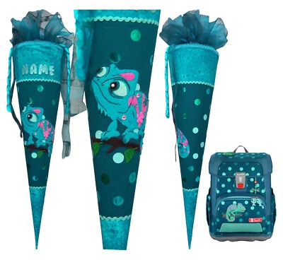 Schultüte passend zum Tropical Chameleon Step by Step,benutzerdefinierte, Name - Bild 1 von 4