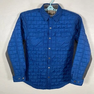 Duluth Trading Jacket Mens Medium Blue Snap Button Quilted Shacket Outdoor - Picture 1 of 9