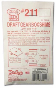 Kadee #211 Styrene Gear Box Shims .010 & .015 inch - Picture 1 of 3