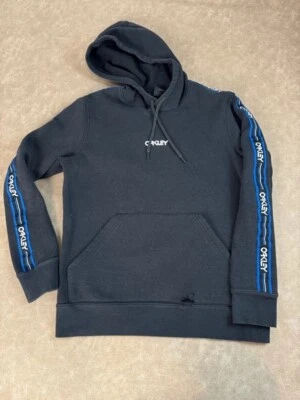 Sudadera con capucha negra mediana Oakley para hombre ajuste personalizado deletreado logotipo central Foto 1 de 4