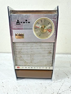 Arvin 8 transistor radio 62R48 Tested Works Some damage - Picture 1 of 11