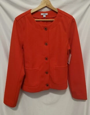 Chaqueta Croft & Barrow Abotonada Mujer Talla Mediana Roja Manga Larga Foto 1 de 4