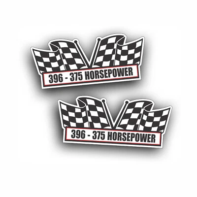 Calcomanía de filtro de aire 396 375 caballos de fuerza para motor Chevrolet Classic Muscle Car 2X Foto 1 de 2