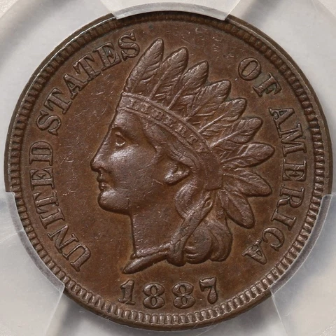 1887 Indian Cent PCGS AU-58 with Trueviews! Cover