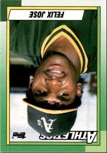 1990 Topps Baseball Cards Felix Jose Oakland Athletics #238