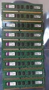 Lot of 9 Kingston KTD-PE313E/2G 1.5V 2GB 1333MHz ECC Desktop Memory - Picture 1 of 2