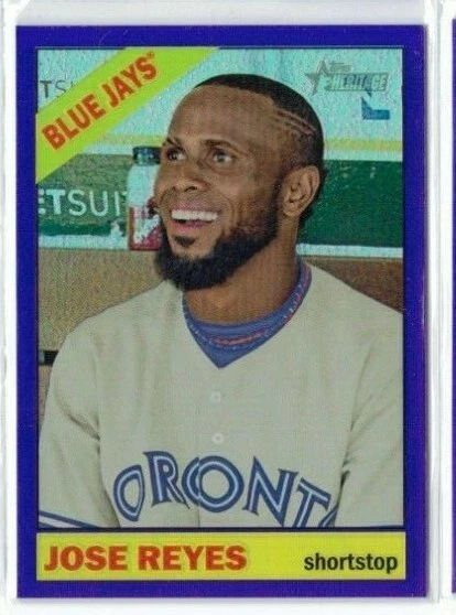 2015 Topps Heritage Chrome Jose Reyes Purple Refractor #464 Blue Jays - Image 1 of 1