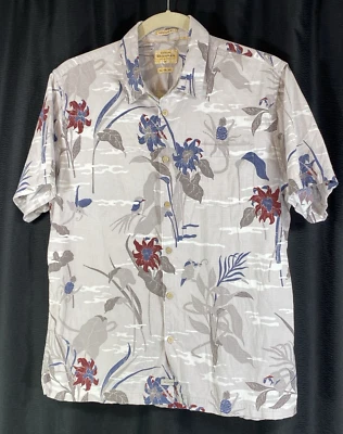 Quiksilver Waterman Mens XL Button Front Hawaiain Floral Pattern Match - Image 1 of 4