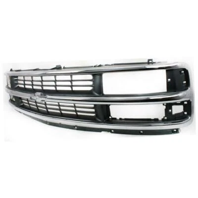 Chrome Grille Surround w/ Black Insert for 1996-2002 Chevrolet Express 1500 Van - Imagem 1 de 4