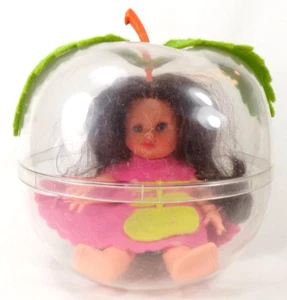 Furga Eva Nell Mela Puppenabend im Apfel Kunststoffetui braunes Haar 1970er - Bild 1 von 13