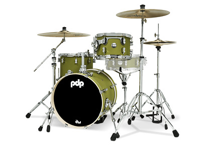 PDP BY DW CONCEPT Maple Satin Olive Drums Jazz Drumset CM3 Bob Kit