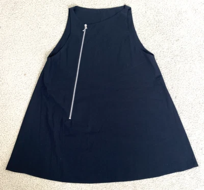 Cómodo Vestido Trapecio Negro Sin Mangas EE. UU. Talla XS Lagenlook Foto 1 de 4