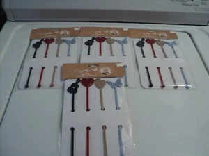 16 Swizzle Sticks Drink Stirrers Dolly Parton Guitar Heart Apple Butterfly New - Picture 1 of 2