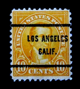 US Stamp Scott 642 Monroe 10 cents Precancel Los Angeles Calif Used - Picture 1 of 2