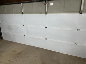 BlueTex Insulationㅤ White Reflective Foam Core Tearproof 2 Car Garage Doo - Picture 1 of 9