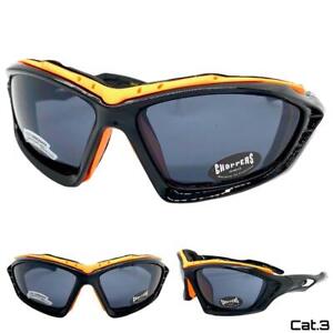 MOTORCYCLE BIKER Riding Driving Padded Protective SUN GLASSES Goggles Dark Lens