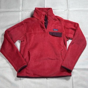 Patagonia RE-TOOL SNAP-T Wmns Med Red Fleece Pullover Jacket Polartec ThermalPro - Picture 1 of 15