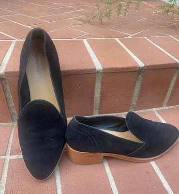 Mocasines de gamuza negros Soludos para mujer con tacón bloque talla 9 Foto 1 de 4