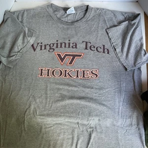 Vintage Virginia Tech Hokies T Shirt NCAA XXL Made In USA Heather Gray - Picture 1 of 10