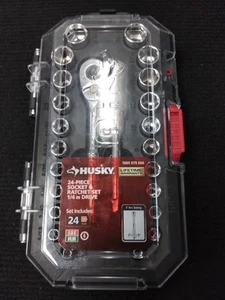 Husky 1005 879 666 Steckschlüssel & Ratsche 24-teiliges Set 1/4 Zoll Antrieb - Bild 1 von 3