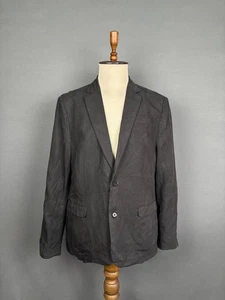 Allsaints Mens Blazer Size 44 Black Lyocell Long Sleeve Button Formal Jacket - Picture 1 of 9