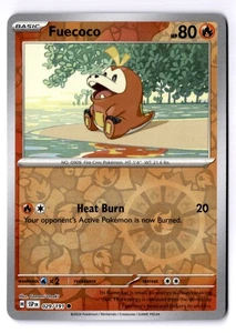 Fuecoco Reverse Holo Common SV08: Surging Sparks 029/191 NM - Picture 1 of 2