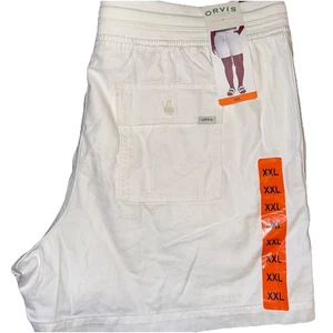 NWT Orvis Drawstring Women’s White Cotton Blend 4 Pockets Shorts Size XXL - Picture 1 of 6