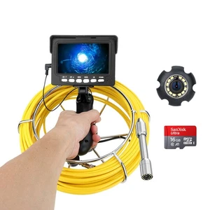 22mm Drain Sewer Pipe Inspection Camera DVR 16GB Video Endoscope 4.3" LCD 30M - Picture 1 of 12