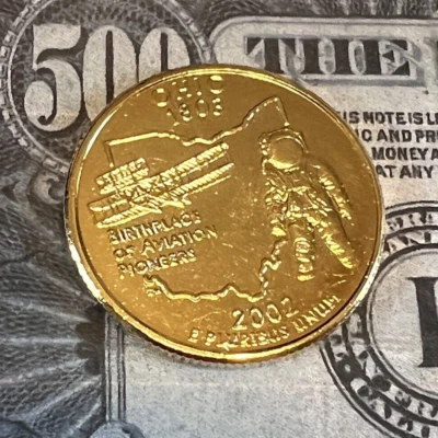 2002 P Washington Quarter - Ohio - 24 Karat Gold Plated - Image 1 of 2
