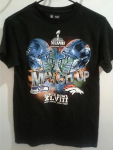 Seattle Seahawks vs Denver Broncos SUPER BOWL XLVIII MATCH UP 2014 NY Size Small - Picture 1 of 3