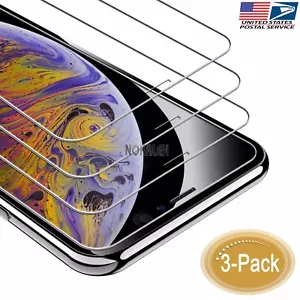 iPhone 11 Pro XS Max Screen Protector 3-Pack HD 9H Hardness Tempered Glass 6.5" - Picture 1 of 7