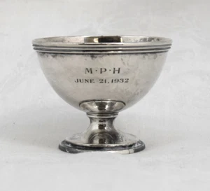 Antique Sterling Silver Salt Cellar Bowl Mini Goblet 1932 Tiffany & Co - Picture 1 of 13