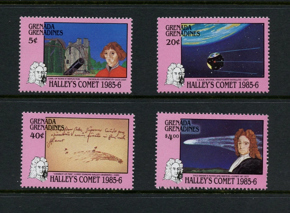 Q727  Grenada Grenadines 1986  space Copernicus comet  4v.   MNH - Image 1 of 1