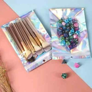 50/10PCS Laser Sealing Bags Plastic Holographic Candy Food Pouch Jewellery - Picture 1 of 15