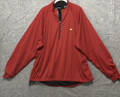 Jaqueta masculina Masters Golf Bobby Jones XXL vermelha bolsos forrados logotipo - Imagem 1 de 4