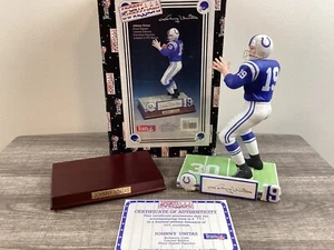 (SSG) JOHNNY UNITAS Signed L.E. Sports Impressions NFL Colts Figurine -COA & Box - Picture 1 of 11