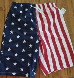 City Streets Size XL 18/20 Boys Flag Swim Shorts-Brand New-SHIPS N 24 HOURS - Picture 1 of 7