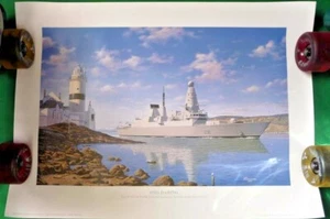 HMS Darling Naval Ship Print Gordon Bauwens Firth of Clyde BA Systems GB Marine - Picture 1 of 3